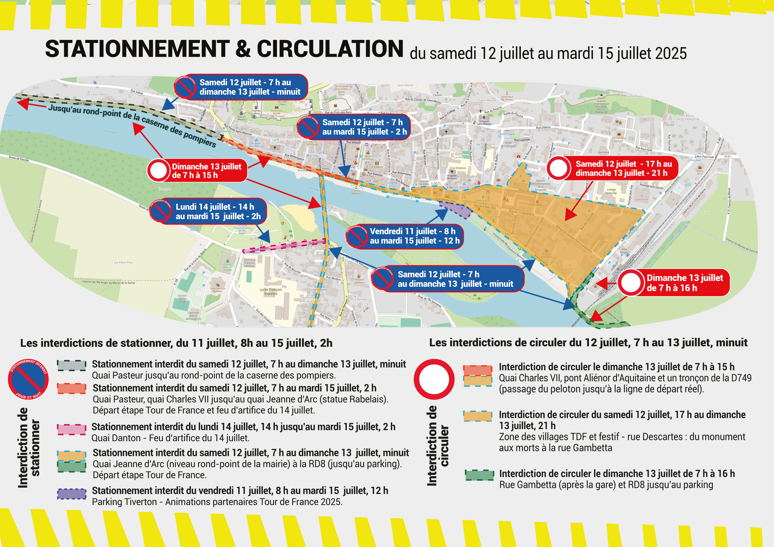 Chinon, ville‑étape du Tour de France 2025, entre tourisme, gastronomie et patrimoine